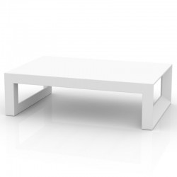 Mesa baja marco Vondom blanco rectángulo