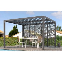 Lâminas orientais bioclimáticas pergola 11m2 e fachada brise-vue 3.6m