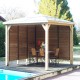 Kiosque de Jardin Blueterm en bois 12.32 m2 avec 2 Parois Habrita