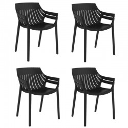 Lot de 4 fauteuils Vondom Spritz noir Lot de 4 fauteuils Vondom Spritz noir