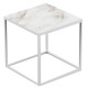 Square coffee table Pixel Vondom Dekton Entzo white and white legs 40x40xH25