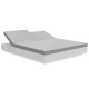 Bain de soleil Vondom Vela Daybed avec 2 dossiers inclinables structure blanche avec coussin Silvertex