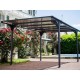 Carport Flat Roof 14.70m2 in aluminum and polycarbonate Habrita