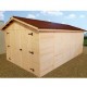 Habrita solid wood garage 21.7m2 with 42mm planks