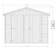 Habrita Massivholz garage 21,7m2 mit 42mm