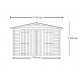 Solid wood garage Habrita 21m2 with planks 28mm