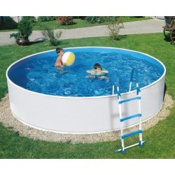 Piscine Azuro Ronde blanche reversible blanc 360x90