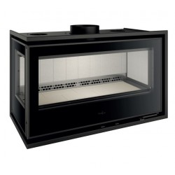 Wood Insert Ferlux Panoramic 90 Angle with 2 glazed sides 18 kW
