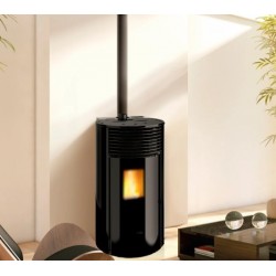 Estufa redonda de pellets Ferlux Helen 8kW Magic Black Glass Estufa redonda de pellets Ferlux Helen 8kW Magic Black Glass