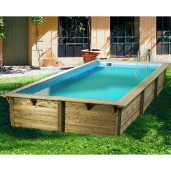 Piscine Bois Sunwater 550x300 H140cm Liner bleu Ubbink Piscine Bois Sunwater 550x300 H140cm Liner bleu Ubbink