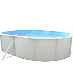 Piscine hors sol TOI Majorque ovale 550x366xH120 avec kit été complet Blanc