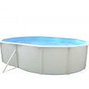 Piscina acima do solo TOI Mallorca oval 550x366xH120 com kit de verão completo Branco