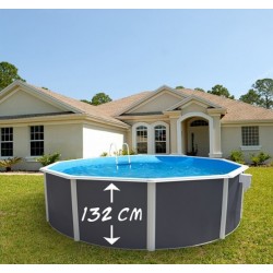 Above ground pool TOI Magnum round 350x132 Compact Anthracite