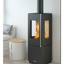 Wood stove Bronpi Bombay 3C 7kW with 3 glazed sides