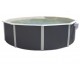 Above ground pool TOI Magnum round 460x132 Anthracite with safety ladder