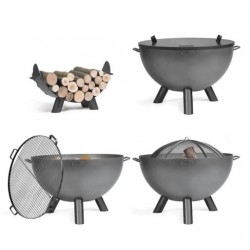 Braciere da giardino Kongo Cook King Premium 85cm con 4 accessori