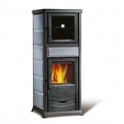 Poêle à bois avec Four Nordica Extraflame Rossella plus 9.1kW pierre Naturelle