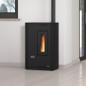 Estufa de pellets ventilada estrecha La Nordica Extraflame Luisella 5kW Negro