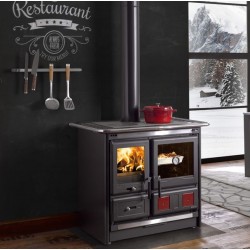 Stufa a legna Nordica Extraflame Rosa L 9kW Nero