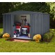 Habrita Metal Garden Shed 313x242xh198 with Double Sliding Door