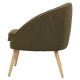 Armchair Fira curl effect Khaki base Solid rubber tree VeryForma