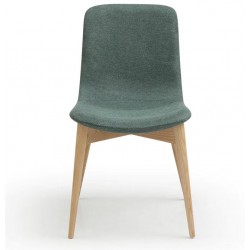 Lot de 2 Chaises Repas Aty tissu Vert Piétement Frêne naturel VeryForma Lot de 2 Chaises Repas Aty tissu Vert Piétement Frêne naturel VeryForma