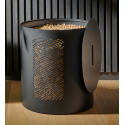 Stoccaggio pellet Dune Nero Frosted Nineteen Design