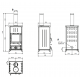 Heat recovery wood stove La Nordica Concita 2.0 Steel 13kW