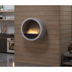 Chimenea de Bioetanol InCyrcle con Vidrio 2 kW Blanco