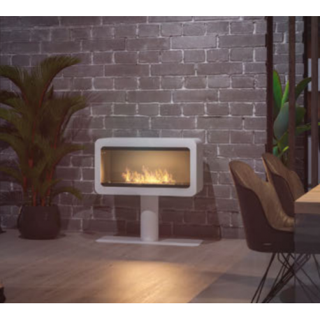 Infire Incyrcle Bioethanol Fireplace with Bracket 2 kW White