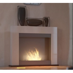 SIMPLEfire Portal1 Bioethanol Fireplace White with 1 Window