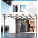 Pergola adossée en bois brut Sevilla 5x4m 20m2