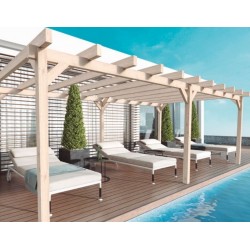 Freistehende Pergola aus Holz Marsella 600x400cm 24m2