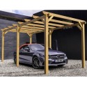 Cochera de madera para coches 6x3m Badajoz 18m2 Maderland