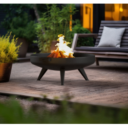 Misa 700 Steel Fire Bowl black Infire