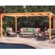 Alicante selbsttragende Pergola aus Rohholz 4x3m 12m2