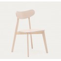 Set 4 sedie in legno massello chiaro con gambe in legno Fina VeryForma