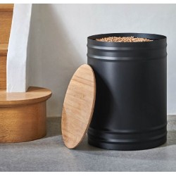 Tanque de almacenamiento de pellets de madera de Nevada diseño de acero y bambú Dixneuf Tanque de almacenamiento de pellets de madera de Nevada diseño de acero y bambú Dixneuf