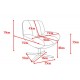 Fauteuil Ena tissu Bleu Pivotant VeryForma