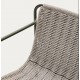 Sedia Arvin Swirl in tessuto ciniglia beige e gambe in legno di rovere VeryForma