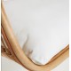 Fauteuil suspendu Kate en rotin naturel et acier gris foncé VeryForma