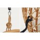 Fauteuil suspendu Kate en rotin naturel et acier gris foncé VeryForma