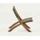 Fauteuil Pliable Beli en bois massif et corde verte VeryForma