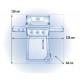 Napoleon Freestyle 365 gas barbecue with side stove and 3 burner