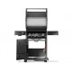 Churrasqueira a gás preta Napoleon Rogue® PRO 425 BB SIZZLE ZONE™ e 4 queimadores, incluindo um lado