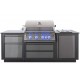 OASIS® 105 Napoleon buitenkeuken met Sizzle Zone® 700-serie zijgrill