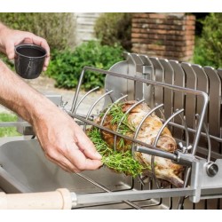 Le Marquier Mendy roestvrijstalen barbecue met draaispit