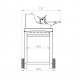 Le MarquLe Marquier Irissarry Stainless Steel Barbecue with Cart and Rotisserie