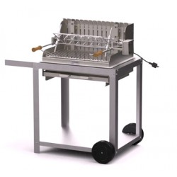 Le Marquier Mendy Stainless Steel Barbecue with Cart and Rotisserie