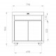Le Marquier Outdoor-Küchenschrank 80 x55 cm schwarzer Stahl